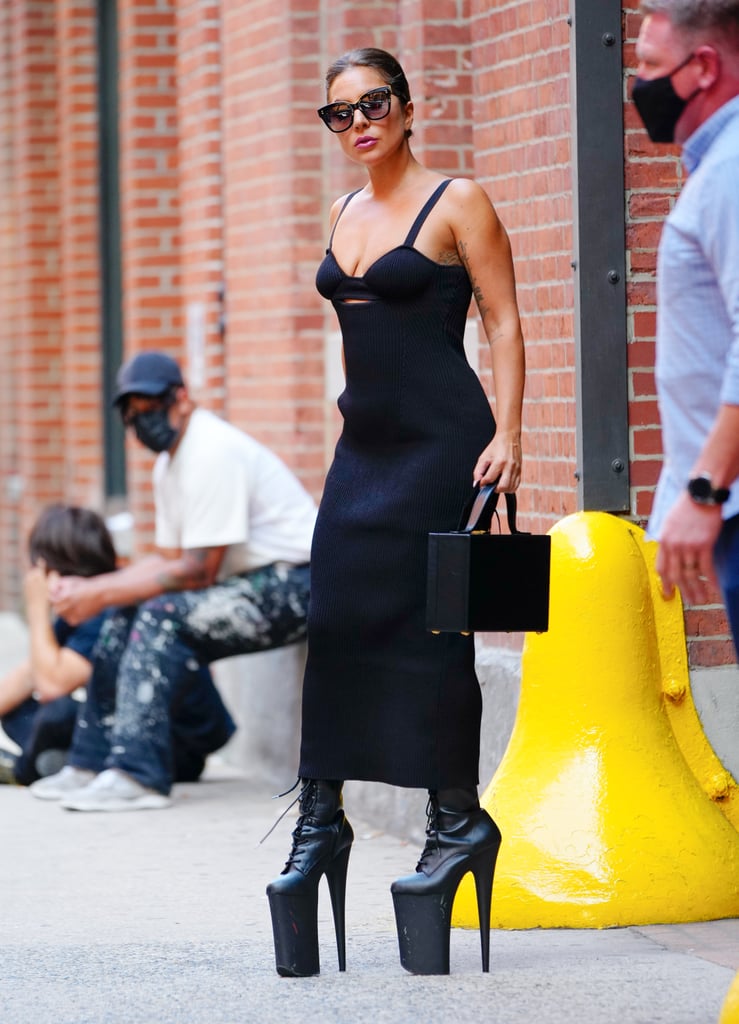 Lady Gaga Wears Platform Pleaser Boots in NYC | Photos