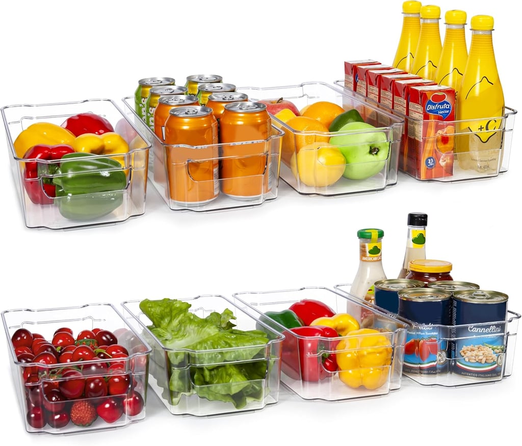 Clear Refrigerator Bins