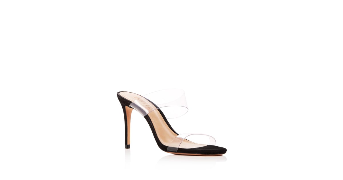 schutz clear strap heels