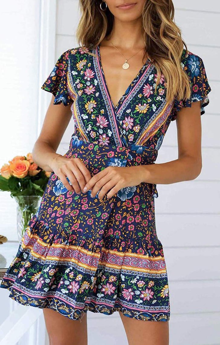 Zesica Summer Wrap Dress | Amazon Prime Day 2019 Wrap Dress Sale ...