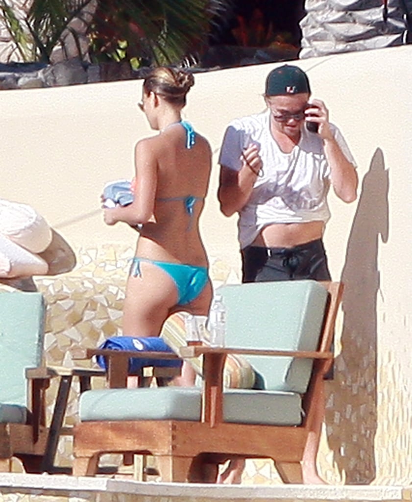 Leo and Bar Refaeli hit the beach during a vacation in Mexico in January 2009.