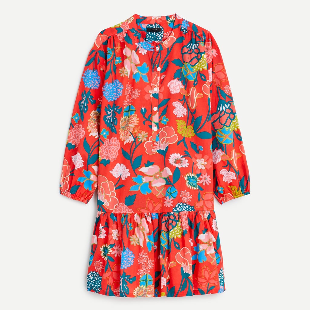 J.Crew Swingy Cover-Up Dress in Painted Floral