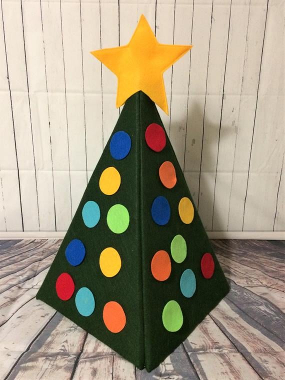 Busy Kid Activities 3D Felt Christmas Tree