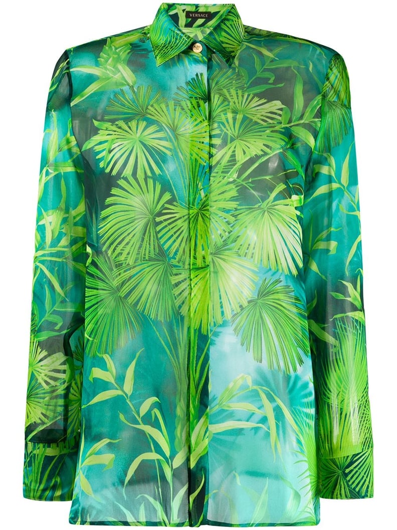 J Lo's Versace Jungle Print Silk Shirt