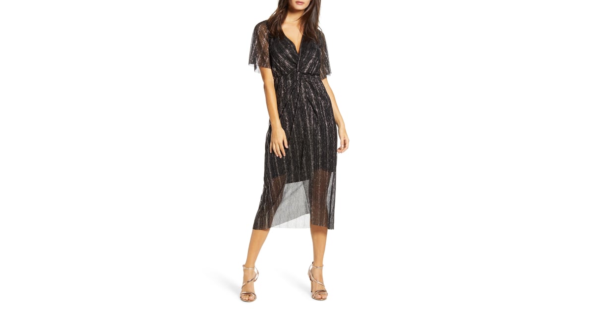 Dolman plissé midi dress hot sale