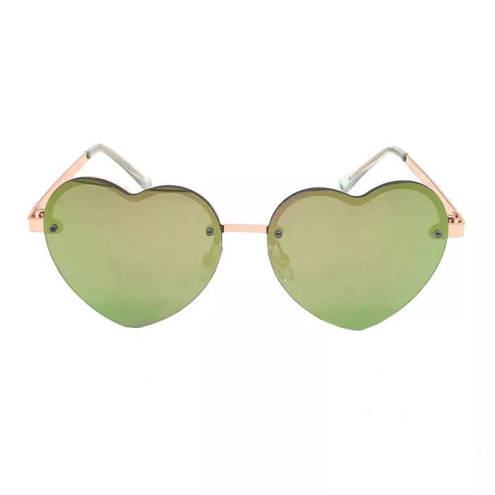 Wild Fable Women's Heart Shaped Sunglasses - Rose Gold