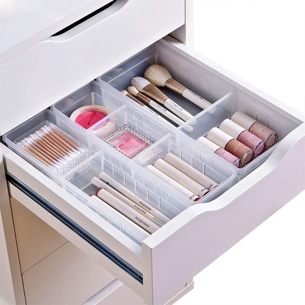 Chris.W Desk Drawer Organiser Tray With Adjustable Dividers