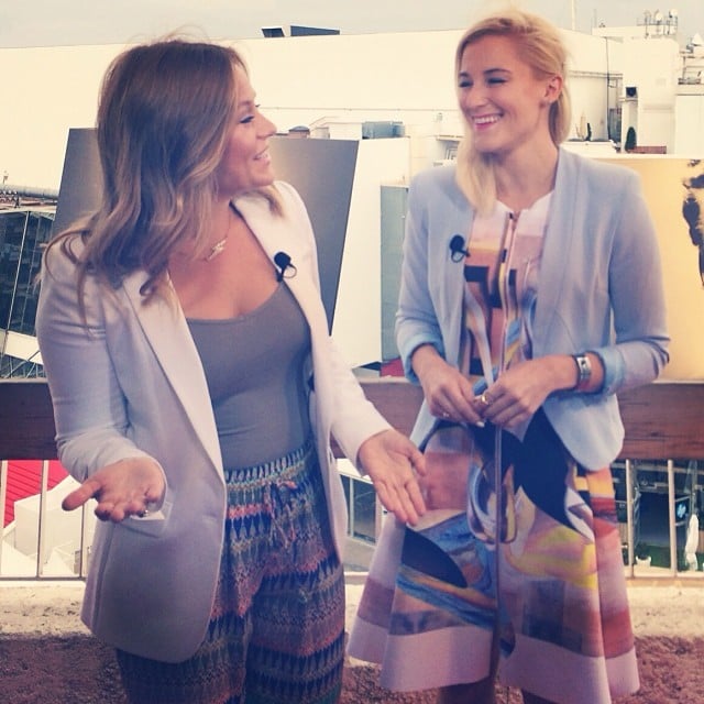 Our crew filmed segments for POPSUGAR Now just across the street from the festival's famous red carpet steps. Our most unforgettable shooting location ever?