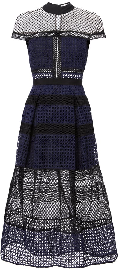 self portrait nightshade midi dress