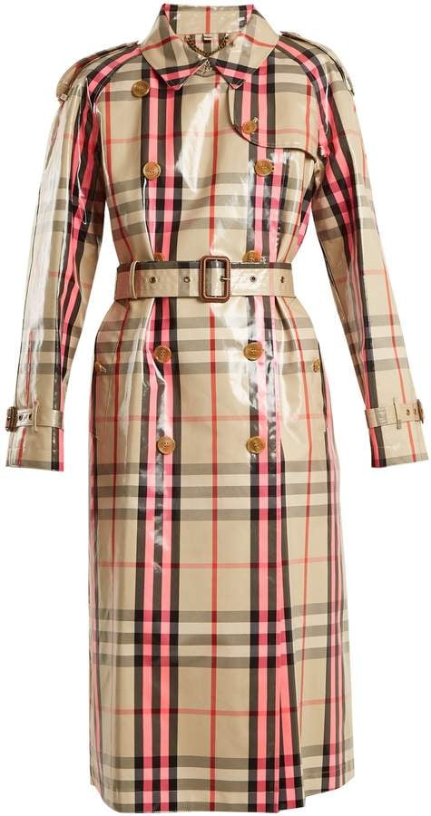 Burberry Laminated Gabardine Trench Coat