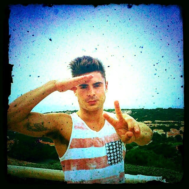 He might have been overseas, but Zac still got patriotic in this snap. The actor was one of several celebrities who showed their American pride on Instagram. Source: Instagram user zacefron