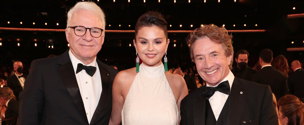 Selena Gomez Attends the Emmys in a Shimmering Wedding Dress