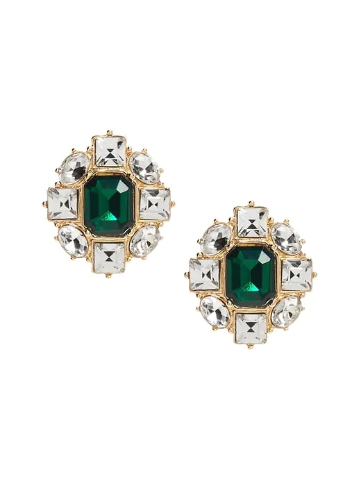 Emerald Double-Prong Earrings