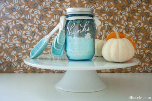 Blue Tinted Mason Jar 12 Gorgeous Mason Jar Thanksgiving
