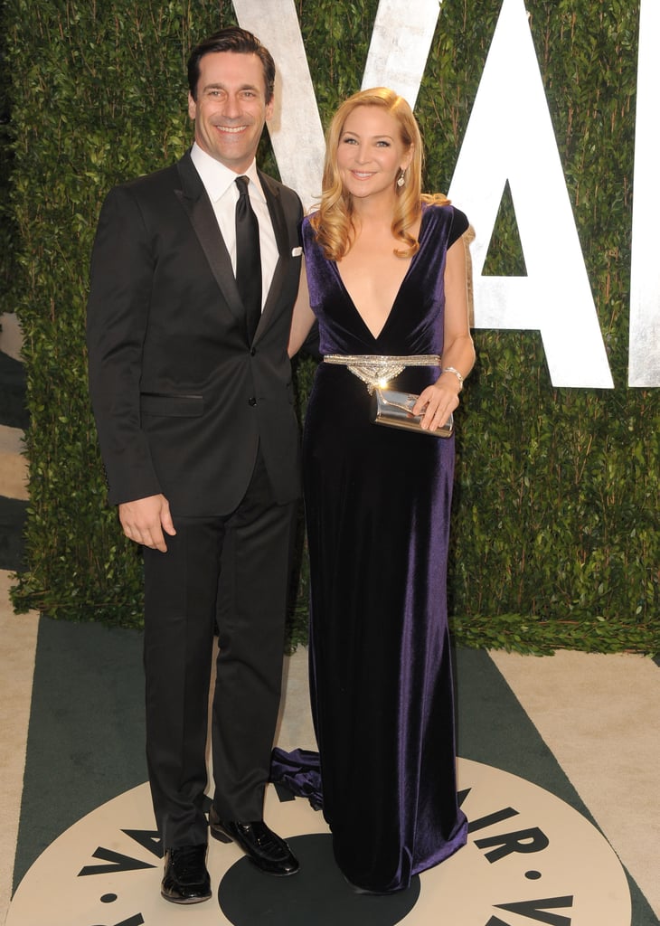 John Hamm and Jennifer Westfeldt arrive at the Vanity Fair party.
John Hamm and Jennifer Westfeldt arrive at the Vanity Fair party.