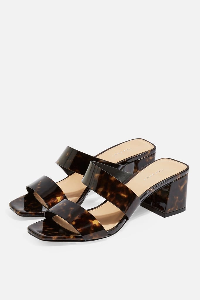 Topshop Darla Tortoiseshell Strap Mules