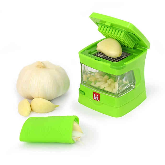 Kitchen Innovations Garlic Chopper With Garlic Peeler & Storage Container