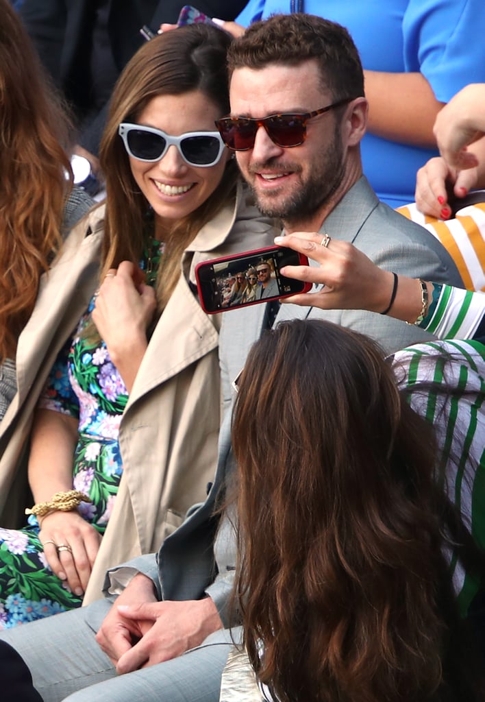 Justin Timberlake and Jessica Biel at Wimbledon July 2018