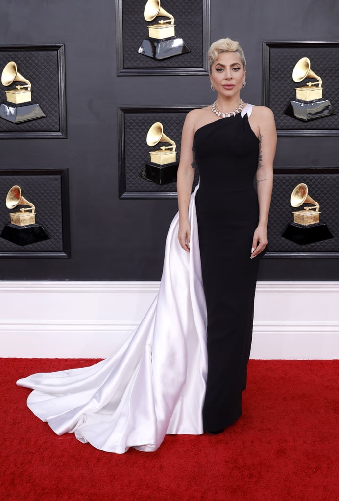 Lady Gaga Wearing Armani Privé Gown at 2022 Grammy Awards