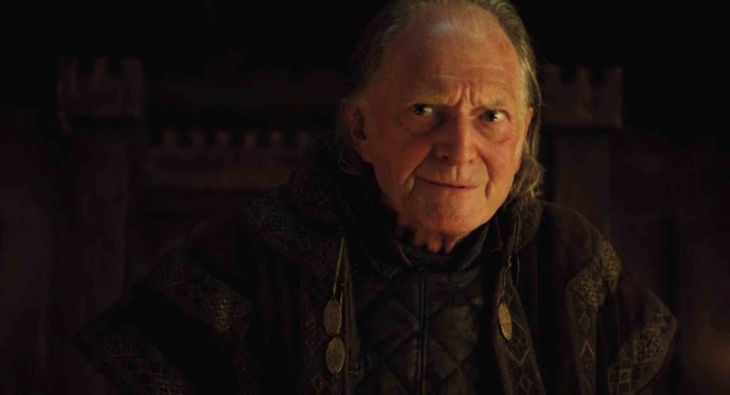 "Walder" smiling amid the chaos and violence at the Red Wedding Revenge
