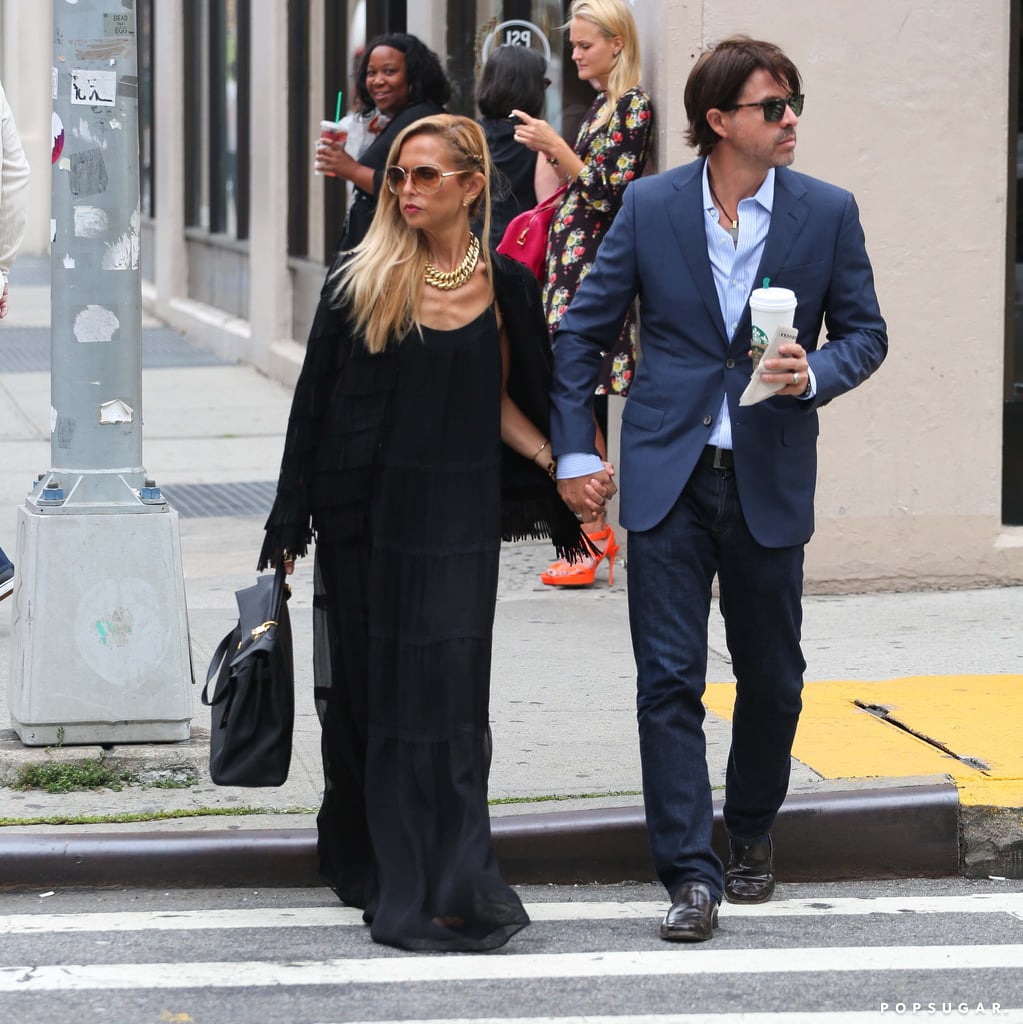 Rachel Zoe and Rodger Berman held hands during their stroll in NYC on Thursday.