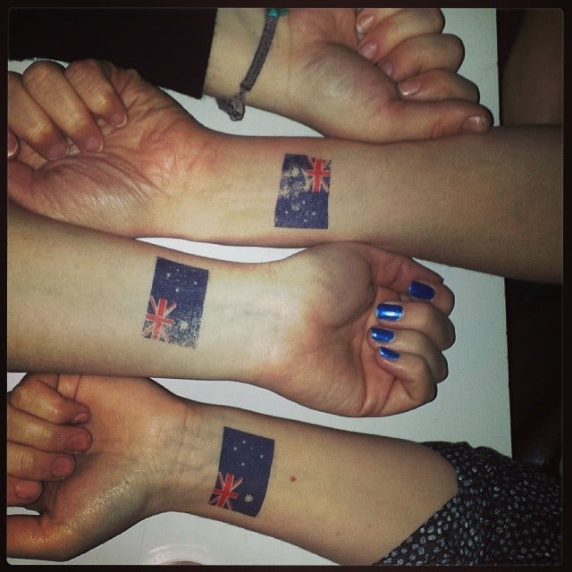 There are cool flag tattoos you can wear on your wrist.