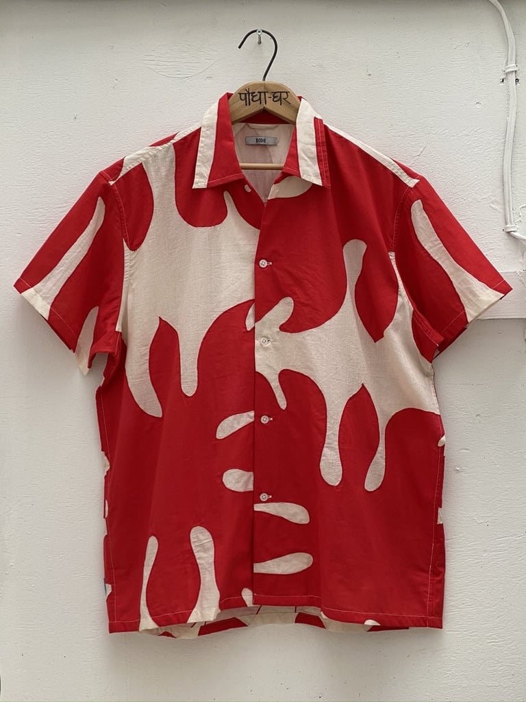 Bode Cut-Out Appliqué Shirt