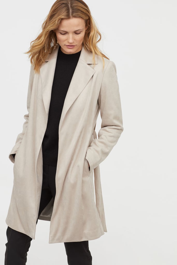 H&M Faux Suede Coat | Best Work Clothes For Women | POPSUGAR Fashion ...