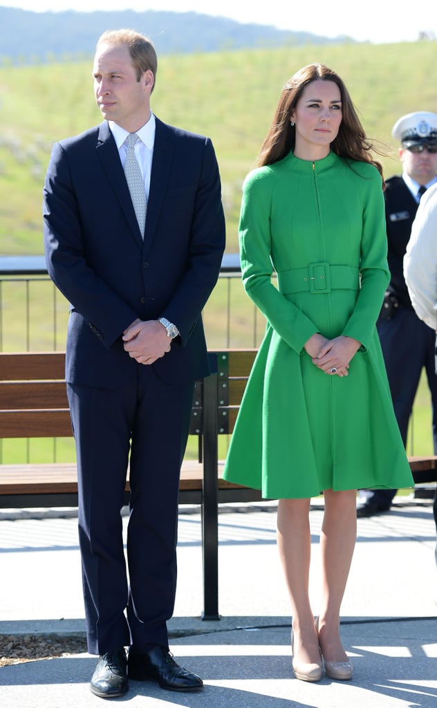 Kate Midleton in a Green Coat