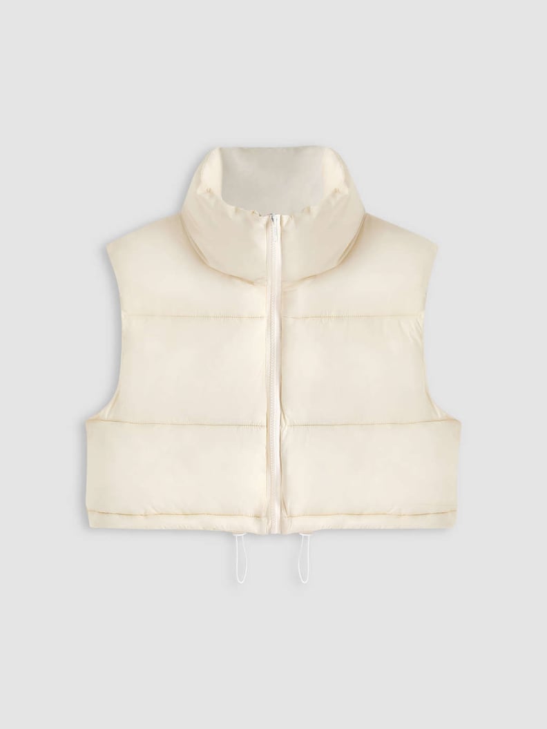 Cider Cream Puff Cropped Puffer Vest