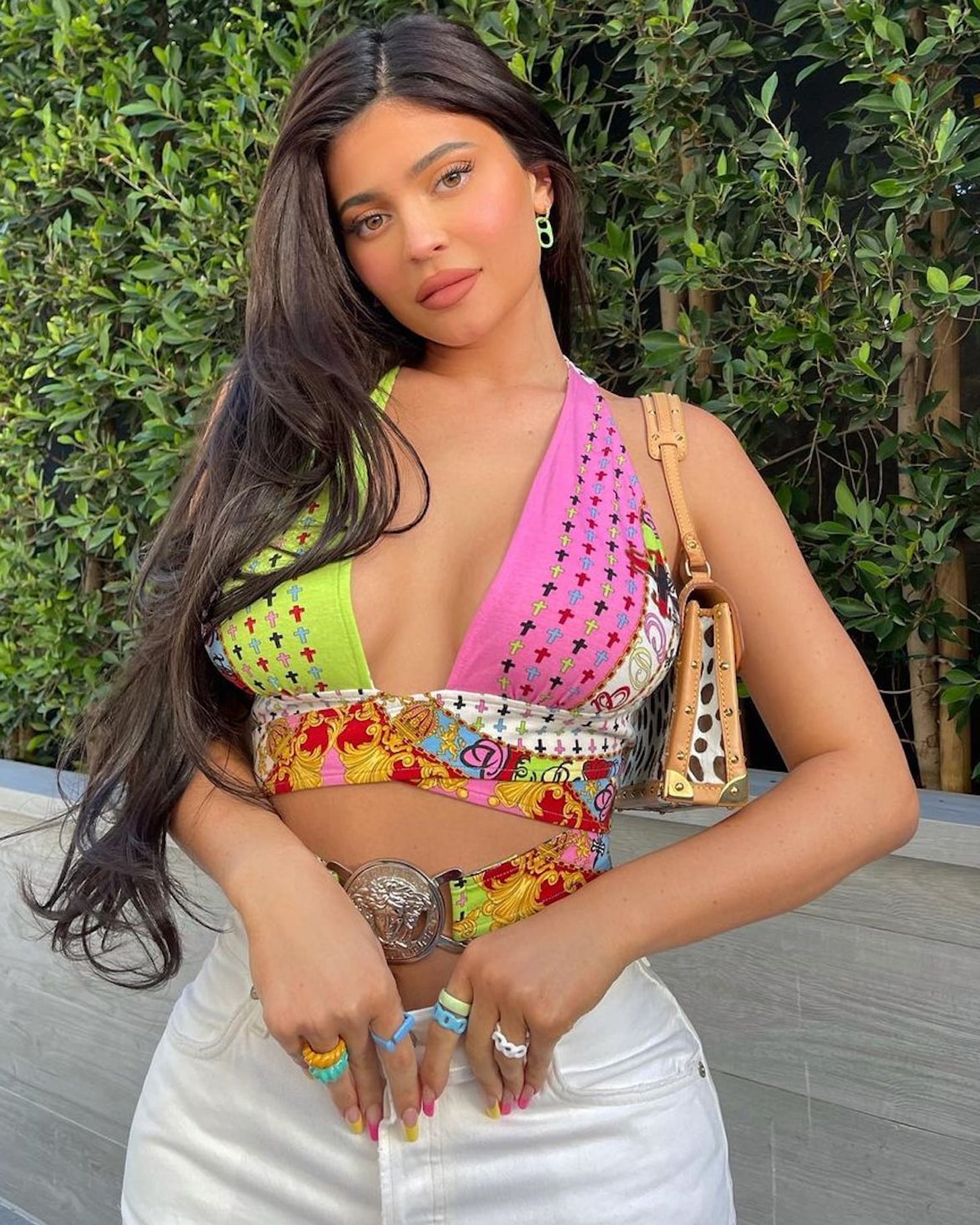 Kylie Jenner's 2-Toned Vintage Versace Top on Instagram