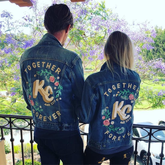 Kaley Cuoco and Karl Cook Denim Jackets on Wedding Day