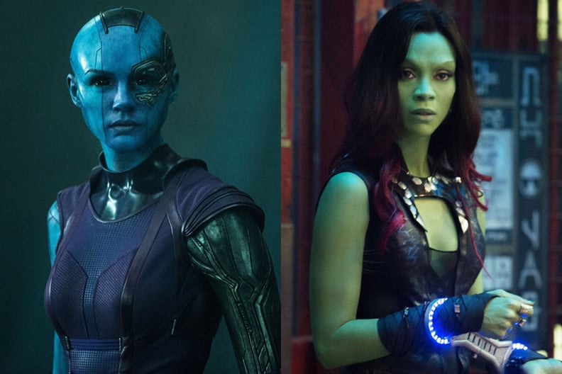 Sister Halloween Costumes: Nebula and Gamora From "Guardians of the Galaxy"
