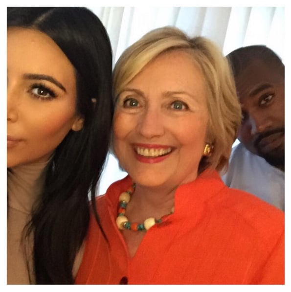 Kim didn't break the Internet in 2015, but she did end up taking this epic selfie with Hillary Clinton.