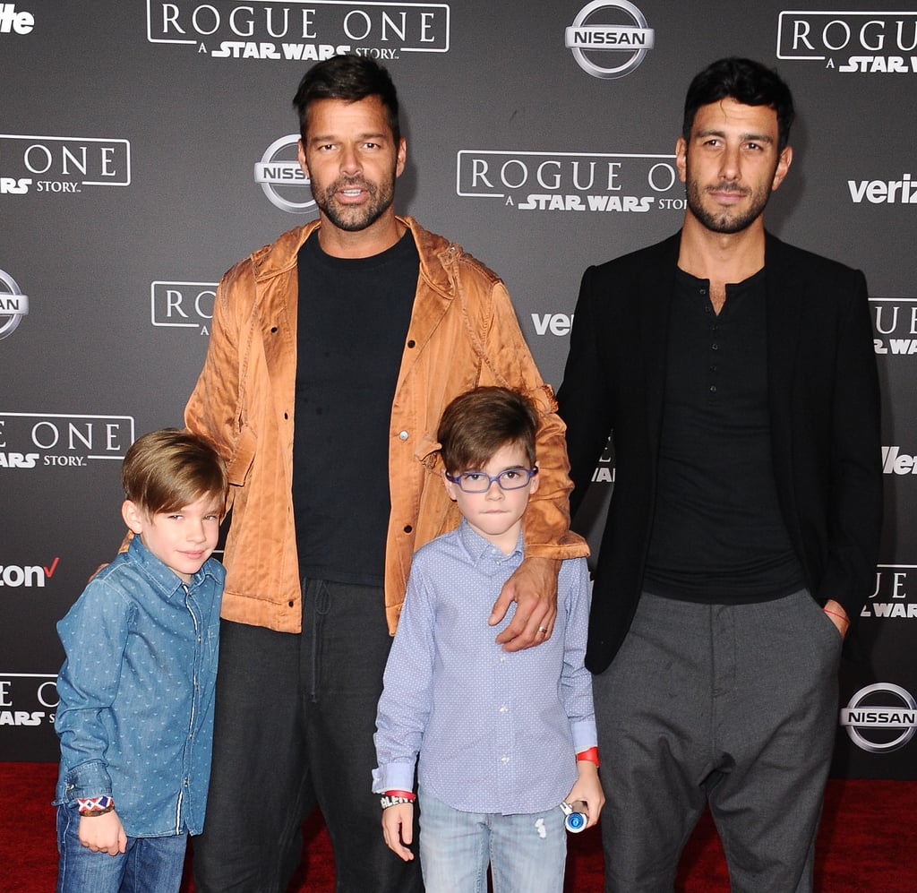 Ricky Martin and His Sons at the Rogue One World Premiere