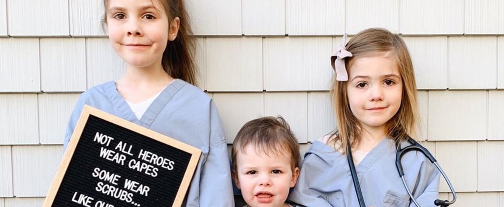 Mom Shares Photo of Kids in Scrubs Amid COVID-19 Outbreak