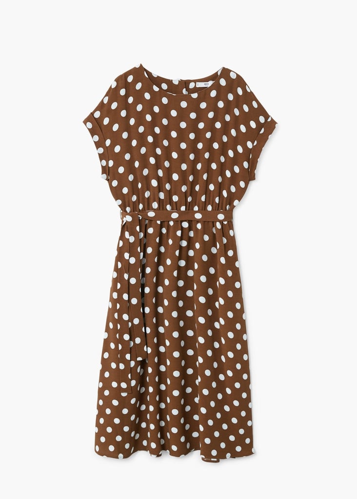 Mango Polka-Dot Midi Dress