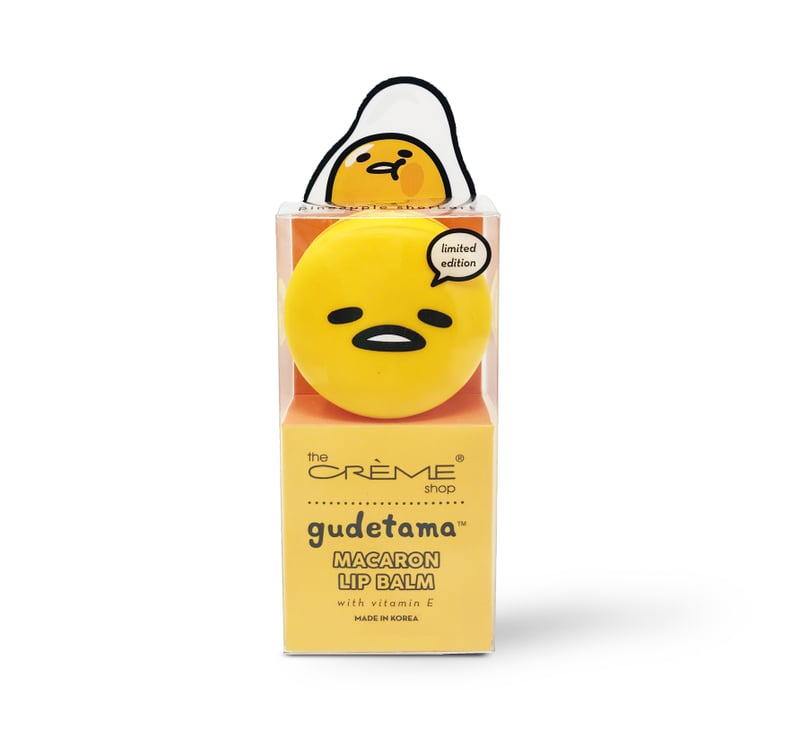 Gudetama Macaron Lip Balm in Pineapple Sherbet ($8)