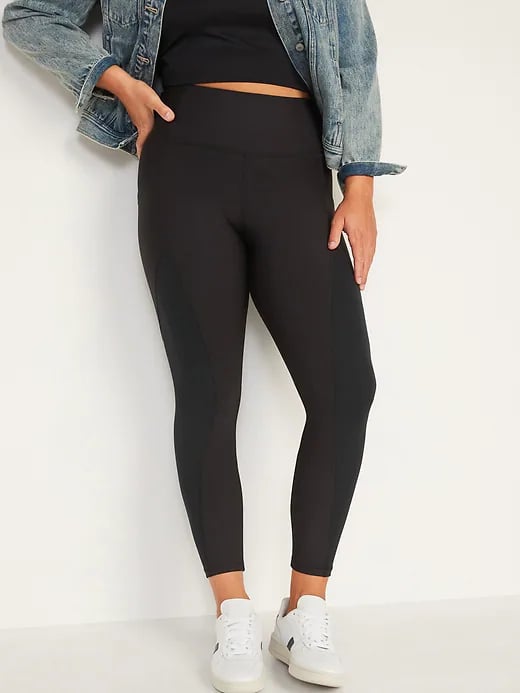 Old Navy High-Waisted PowerSoft Rib-Paneled 7/8-Length Leggings