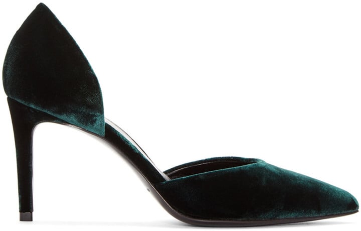 saint laurent velvet heels
