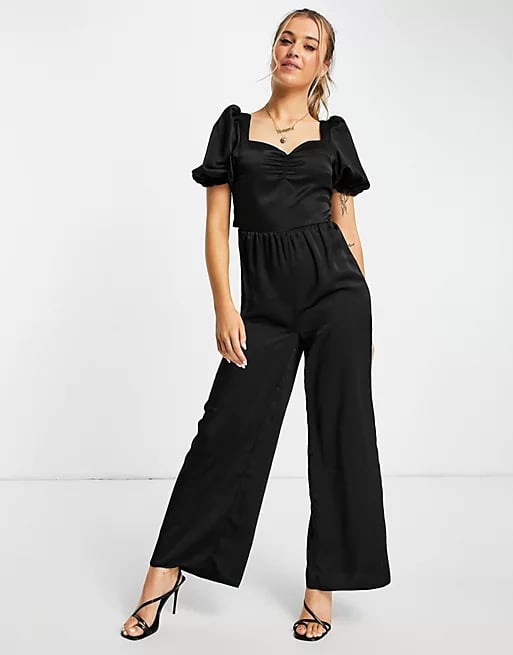 Miss Selfridge Satin Ruched Bust Jumpsuit