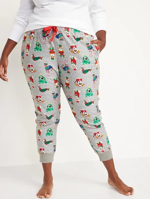 Printed Flannel Jogger Pajama Pants for Women