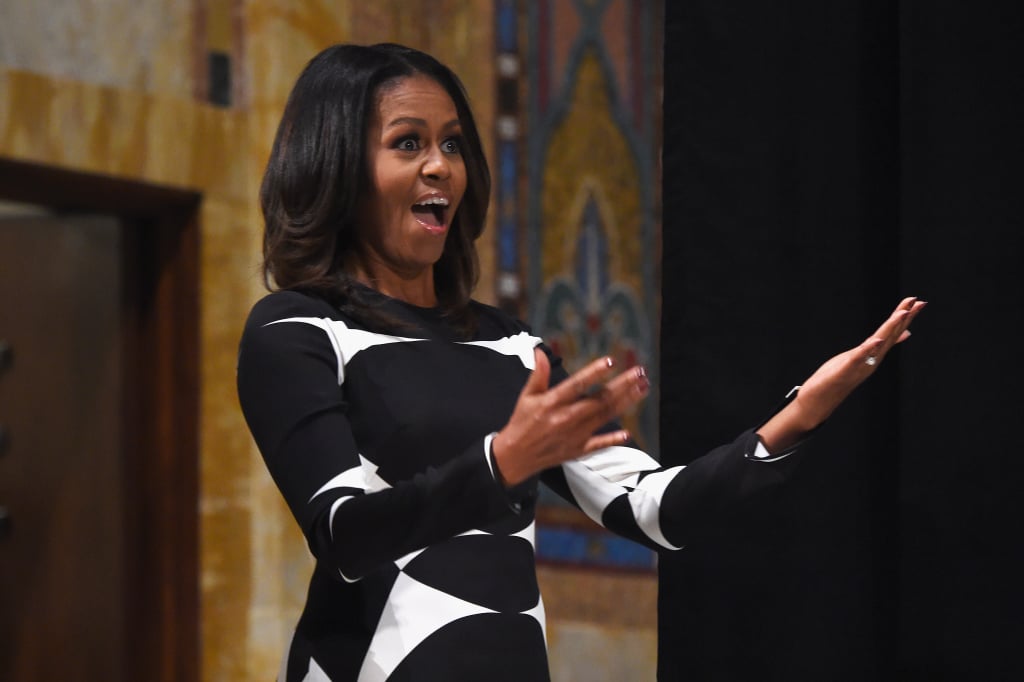 Michelle Obama's Black and White Circle Dress