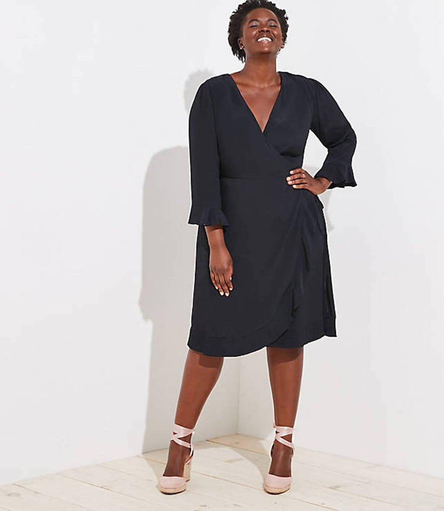 Loft black wrap dress hotsell