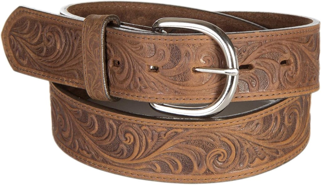 Western Scroll Leather Belt