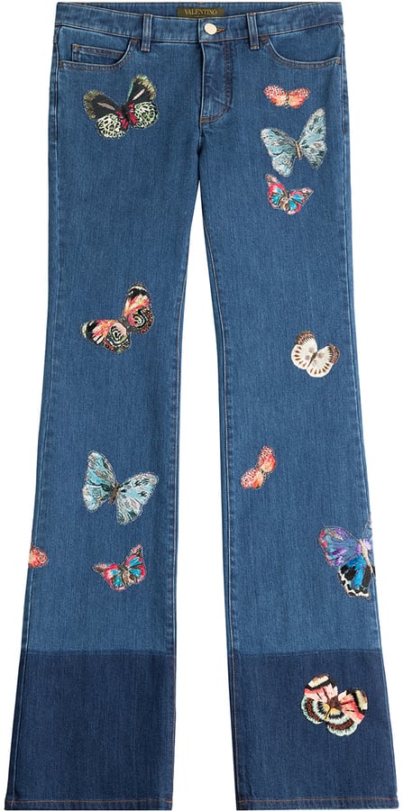 Valentino Flared Jeans With Butterfly Patchwork ($3,590)