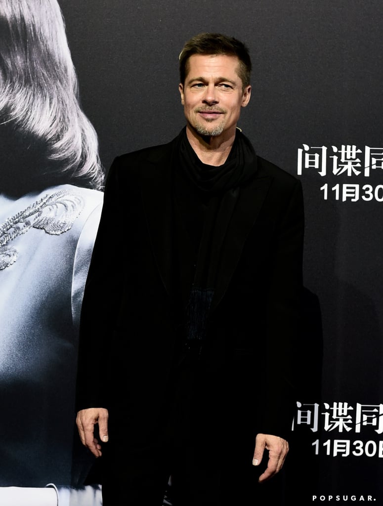 Brad Pitt at Allied Press Conference in China November 2016 POPSUGAR