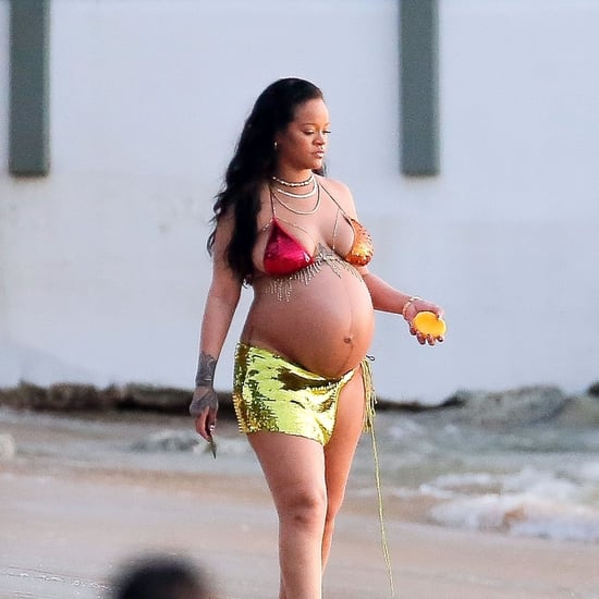 Rihanna's Sequin Bikini Top and Low-Rise Skirt