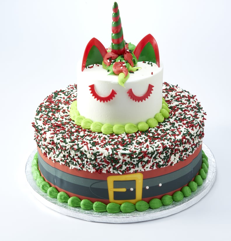 The Two-Tier Santa-Themed Unicorn Cake