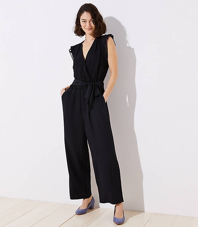 Loft Flutter Tie Waist Jumpsuit